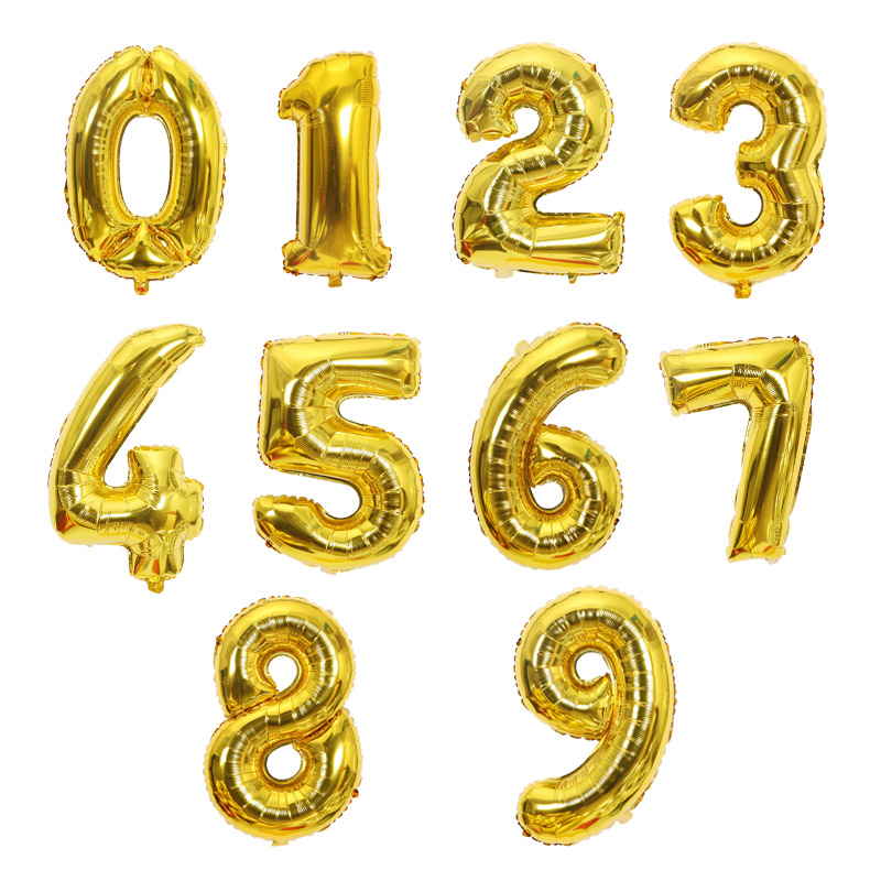 Big Size Gold Sliver Rose Gold Number Balloon Birthday Wedding Party Decorations Foil Balloons Kid Boy toy Baby Shower