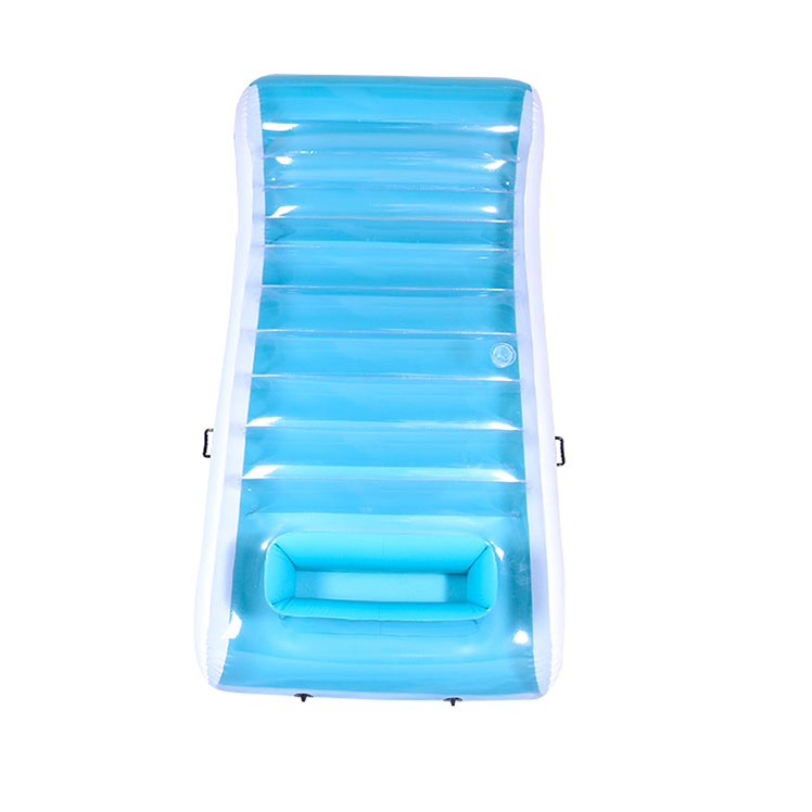 PVC Transparent Inflatable Furniture blue lounge chair