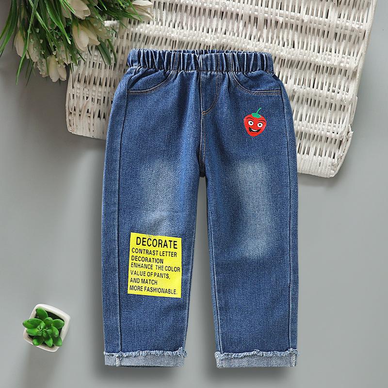 Kids Solid Jeans Trousers Pants Boys Girls Denim Pants Baby Boys Jeans Autumn Winter Children Jeans Long Pants Clothing Fashion