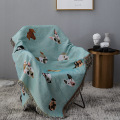 LovelyThrow Blanket for Sofa Bed Chair Non-slip Blankets Slipcover Cobertor Bedspread Home Textile Travel Cute Dog