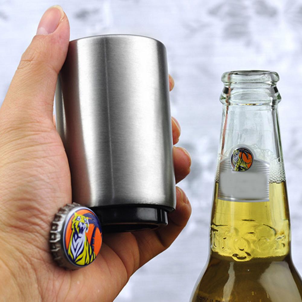 Stainless Steel Automatic Bottle Opener Bar Kitchen Beer Wine Opening Tools