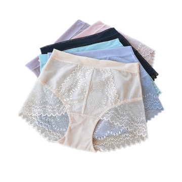 S721 Women's Panties Spring and Summer new Gauze Lace Sexy High waist Flat angle Boyshort Women's underwear Female Panties