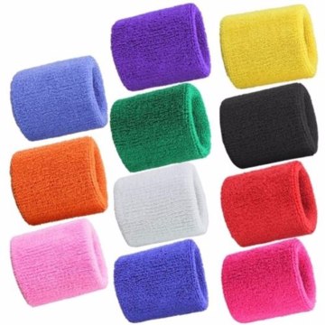 11Colors 1pair Wristband Sports Easy To Dry Breathable Wrist Sweatband Sports Protection For Tennis Basketball Squash Badminton