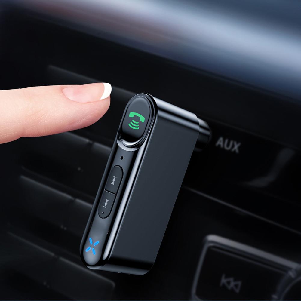 Car Bluetooth 5.0 Wireless Adapter 3.5MM Audio Receiver Hands-free Calling Supporting Adapter Wide Compatibility Receiver