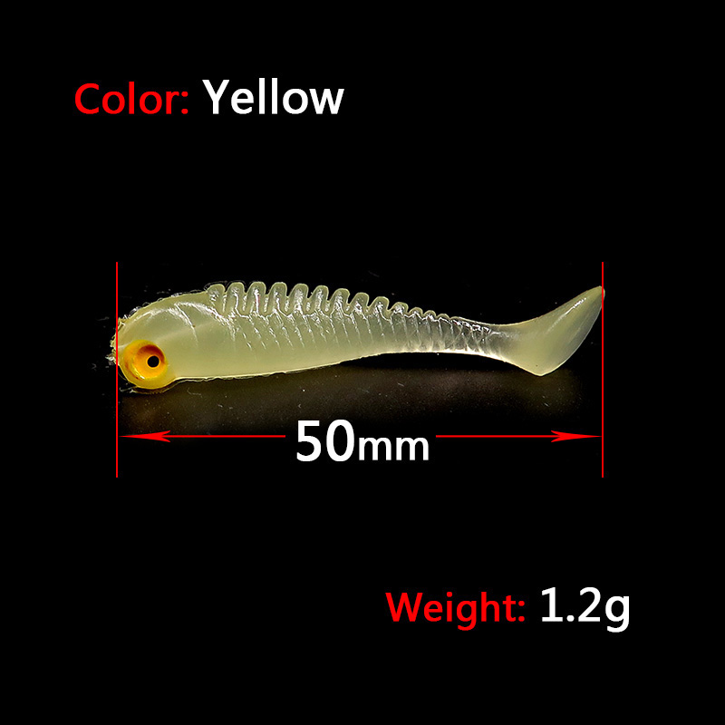 10 pcs/lot Attractive Smell Soft Lure Small Fish Artificial Bait Wobbler Lure Luminous Worm Fishing Lure