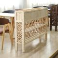 Indoor solid wood fence flower stand hotel restaurant rack outdoor anticorrosive wood indoor partition flower trough wooden