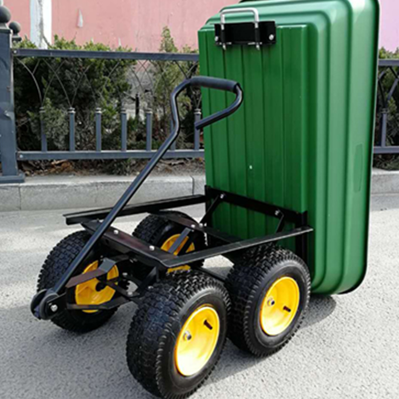 ALWAYSME Multipurpurse Utility Wagon Yard Dump Cart Shopping Trolley Cart Hand Cart Hand Truck For Shopping,Cargo,Pet,Kids,Baby