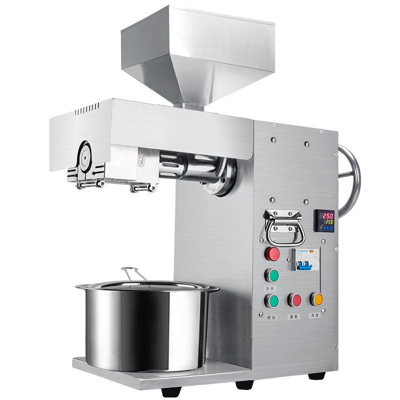 XEOLEO Oil press machine Peanut oil presser Commercial Stainless steel oil extractor use for Sesame/Almond/Walnut/Rapeseed 1800W