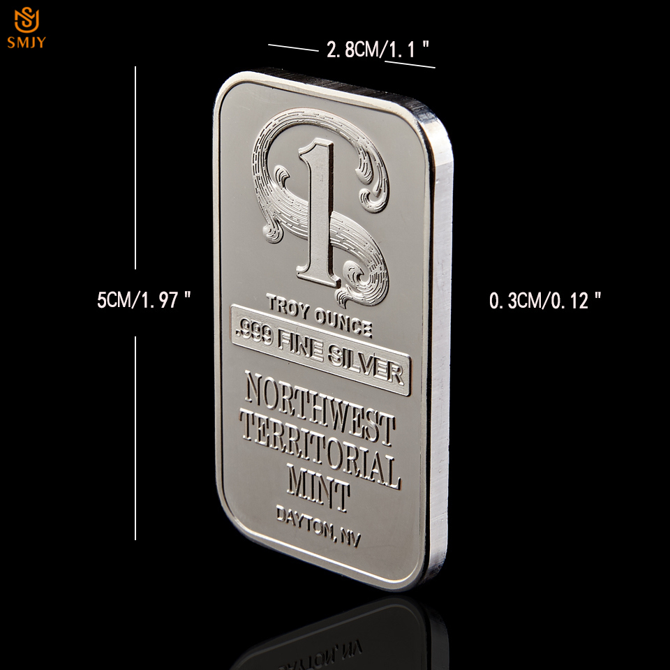 Northwest Territorial Mint Dayton NV Replica Bullion Bar 1 Troy Ounce .999 Fine Sliver Plated Bar Silver Coin Collection