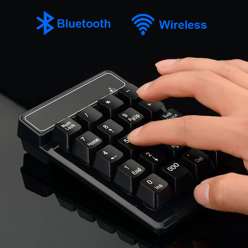 2.4GHz wireless keyboard Mini USB Numeric Keypad 19 Keys Number Pad Numpad Receiver For Accounting Laptop PC Computer