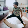 Ruizhi Wooden Balance Board Children Curved Seesaw Yoga Fitness Equipment Baby Indoor Toys Kids Outdoor Sports RZ1178