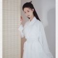 Elegant Ancient Princess Fairy Costume Chinese Traditional Hanfu Clothing Stage Performance White Chinese Dress Women Cosplay