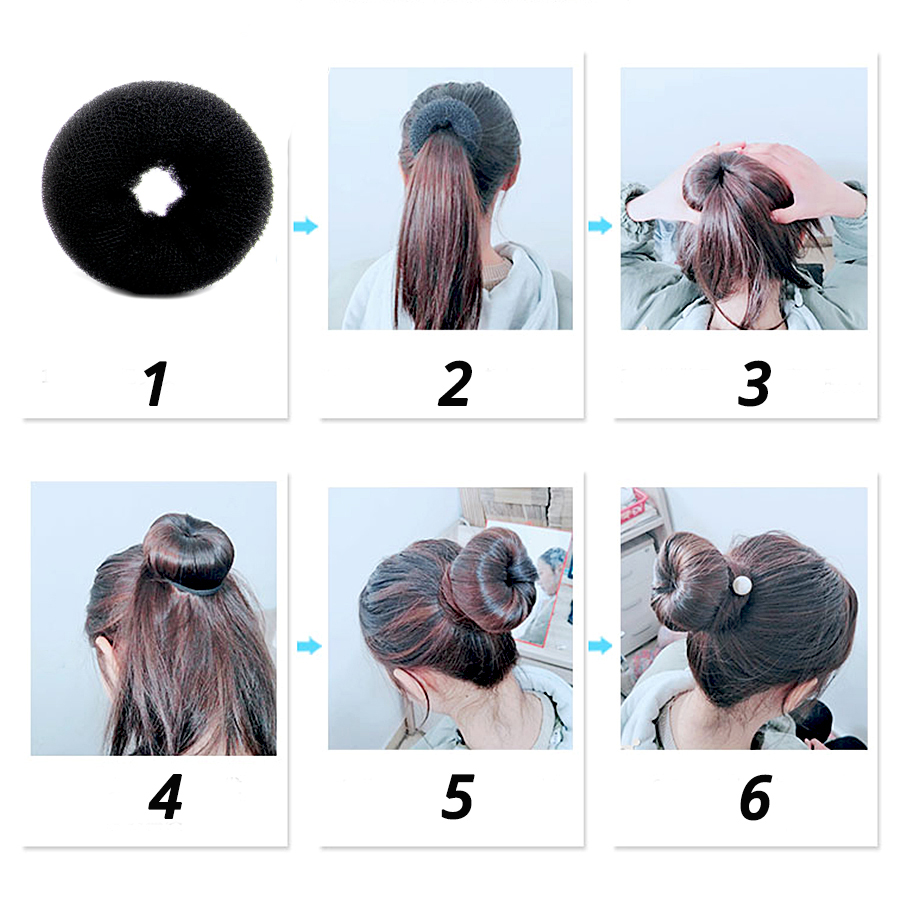 Leeons S/M/L Hair Donut Bun Maker Hair Bun Accessories Hair Tools Styling Diy Magic Bun Maker French Braid Hair Tool 3 Colors