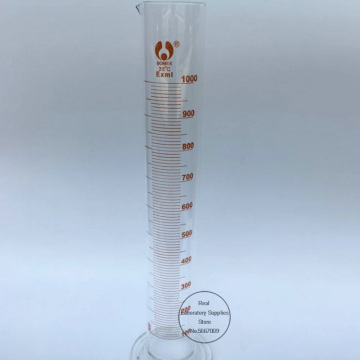 1PC 1000ml Laboratory Scaled Measuring cylinder Graduated Glass Measurement Container Lab Supplies