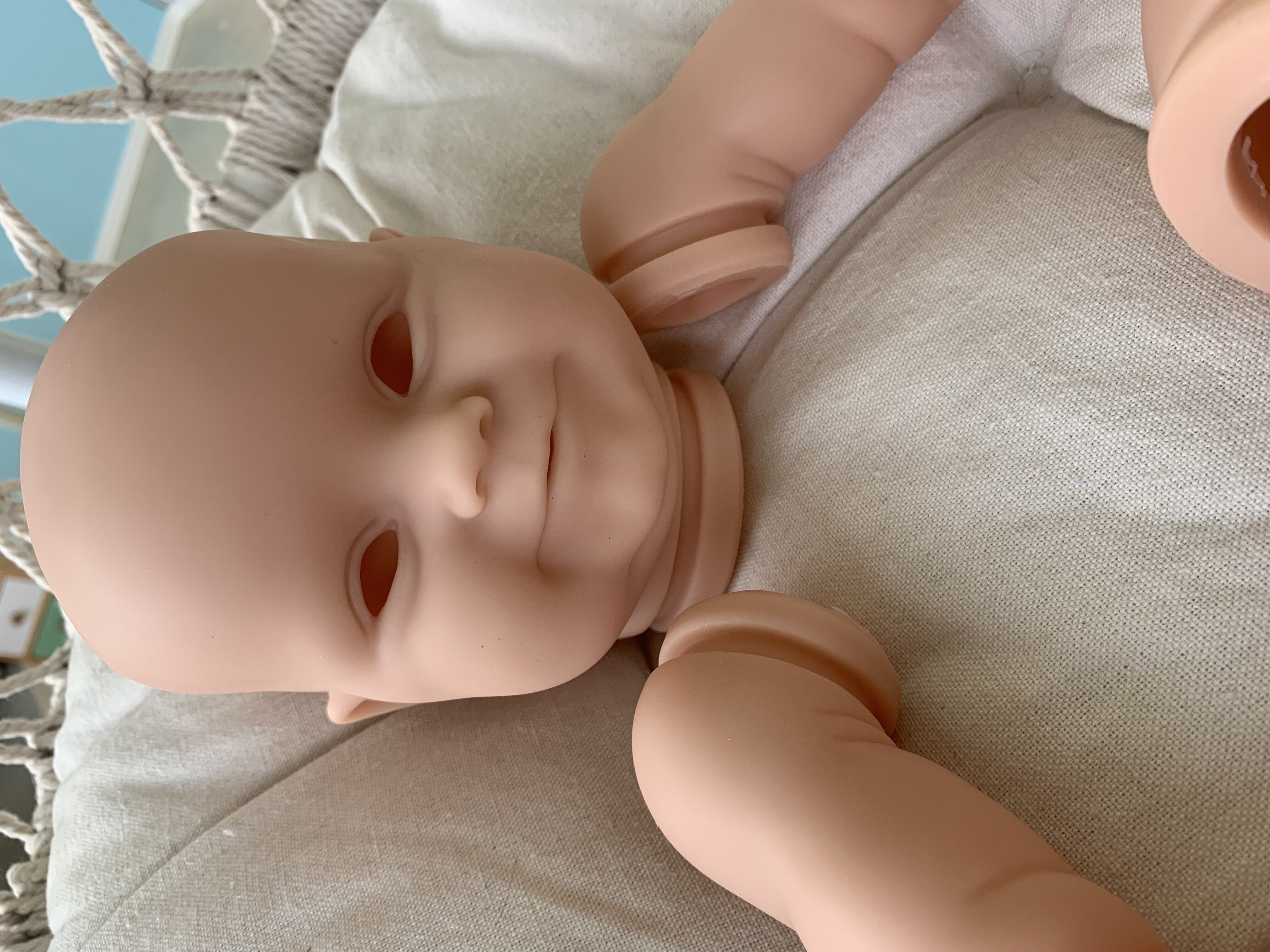 NPK 24inch DIY toy Popular reborn doll kit Maddie very soft lifelike real touch fresh color unpainted doll parts