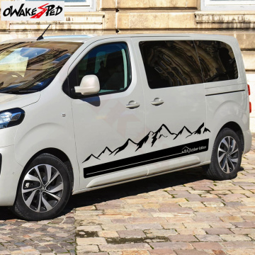 Outdoor Edition Mountains Graphics Car Door Decor Stickers Auto Body Vinyl Decals For-Citroën Jumpy Spacetourer XS M XL