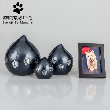 aluminium alloy Paw Heart Cremation Urn Dog Pet Cinerary Funeral Casket Pet Memorials Useful