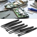 6pcs/set Multifunction Anti-static Electronic Tweezers Kit ESD Plastic Forceps PCB Repair Hand Tools Good Rigidity Flexibility