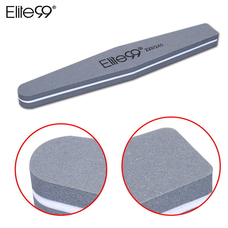 Elite99 5 x Nail Files Sanding 220/240 Curve Nail Art Sanding File Bar for Nail Art Tips Manicure Accesssories