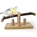 Pet Parrot Wooden Seesaw Rocking Chair Stand Stand Rack Toy Swing Springboard Toys For Bird Cage