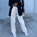 Weekeep Fashion Pocket White Women's Jeans Streetwear High Waist Jeans Vintage Straight Harajuku 2020 Denim Pants Cargo Pants