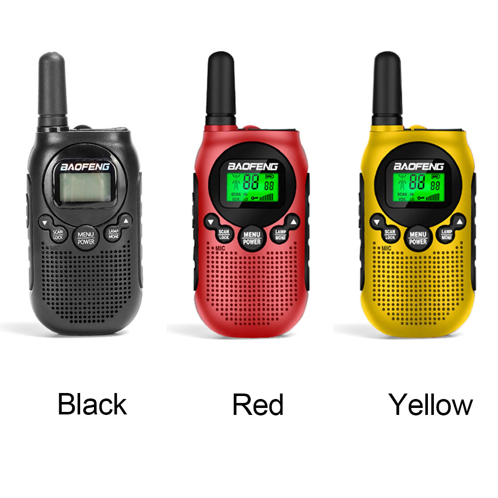 2pcs Camping Team Mini Rechargeable Kid Walkie Talkie Long Distance 2 Way Radio Noise Reduction 16 Channel Hiking Adventures