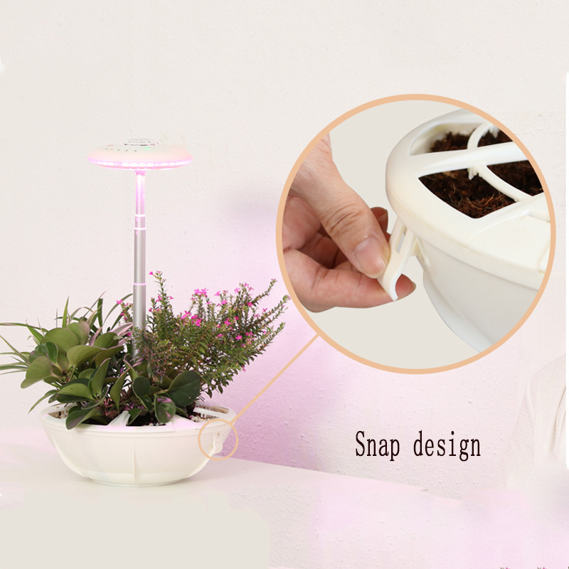 Intelligent Smart Planter Plant Pot Led Smart Plant Growth Light Lazy Planting Flower Pots Indoor Flower Vegetable Nursery Pot