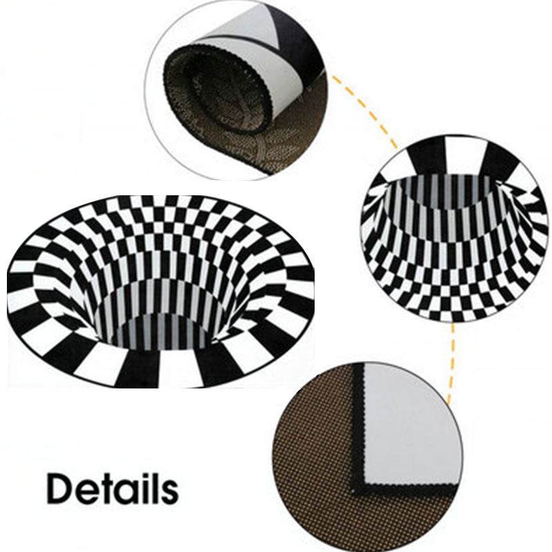 3D Illusion Rug Print Optical Illusion Areas Rug Carpet Floor Pad Non-slip Doormat Home Mats Mischief Dropshipping