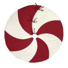 Red and white lollipop design Tree Skirt