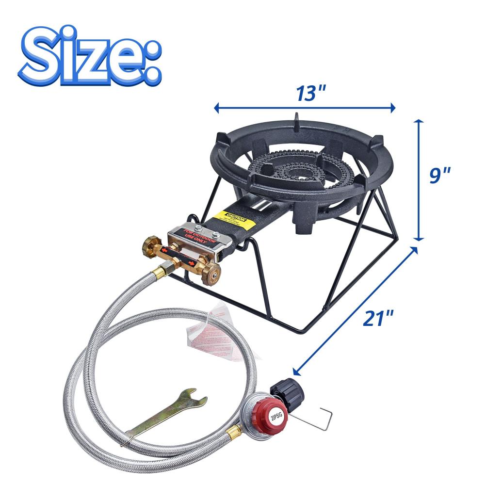 80000 BTU Camping Propane Burner Stove with Stand