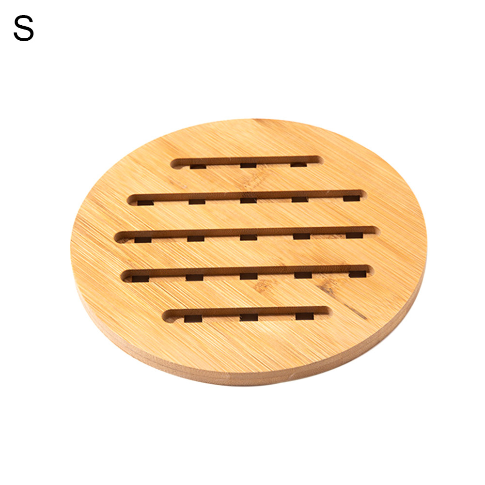 Bamboo Trivet Non-Slip Heat Resistant Hot Pot Holder Mat Pads Coffee Tea Cup Holder Table Decorative for Hot Pans Dishes Coaster