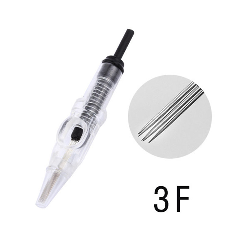 100PCS 600D-G Agulha Easy Click Permanent Makeup Needle 1R/3R/5R/7R Flat Cartridge Needles for Rotary Tattoo Machine Pen Kits