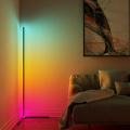 Nordic RGB Corner Floor Lamp Living Room Decorative Lamp Stand Bedroom Bedside Remote Floor Light Standing Indoor Lighting