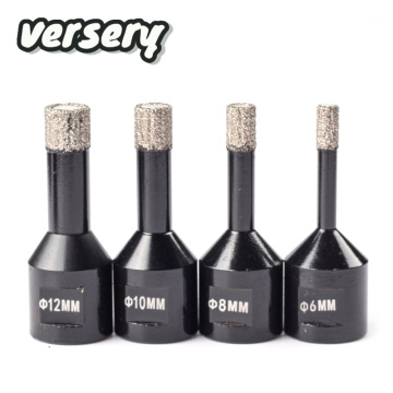 free shipping 6-12mm M14 thread Dry Vacuum Brazed Diamond Drilling hole saw Ceramic Tile Hole Saw for Granite marble drill bits