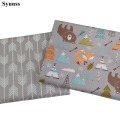 Syunss Gray Animal Arrow Print Twill Cotton Fabric DIY Tissue Patchwork Telas Sewing Baby Toy Bedding Quilting Tecido The Cloth