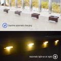 12/4 Pcs Solar Deck Lights Solar Step Lights Outdoor Waterproof Led Solar Fence Lamp for Patio Stairs Garden Pathway Step Yard