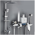 Chrome shower set thermostatic shower mixer Brass faucet body copper casting faucet nozzle
