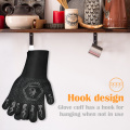 1 Pair Lower Than 800℃ Gloves Heat Resistant Thick Silicone Cooking Baking Barbecue Oven Gloves BBQ Grill Mittens Kitchen Home