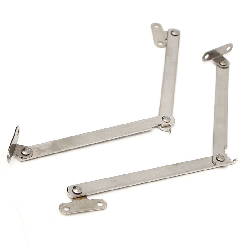 2Pcs Stainless Steel Cabinet Cupboard Furniture Doors Close Lift Up Stay Support Hinge Kitchen Furniture Hardware