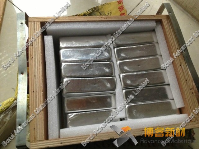 High pure Indium Metal, 99.995% pure, 1000g Indium ingot by Changsha Rich Nonferrous Metals Co.,Ltd