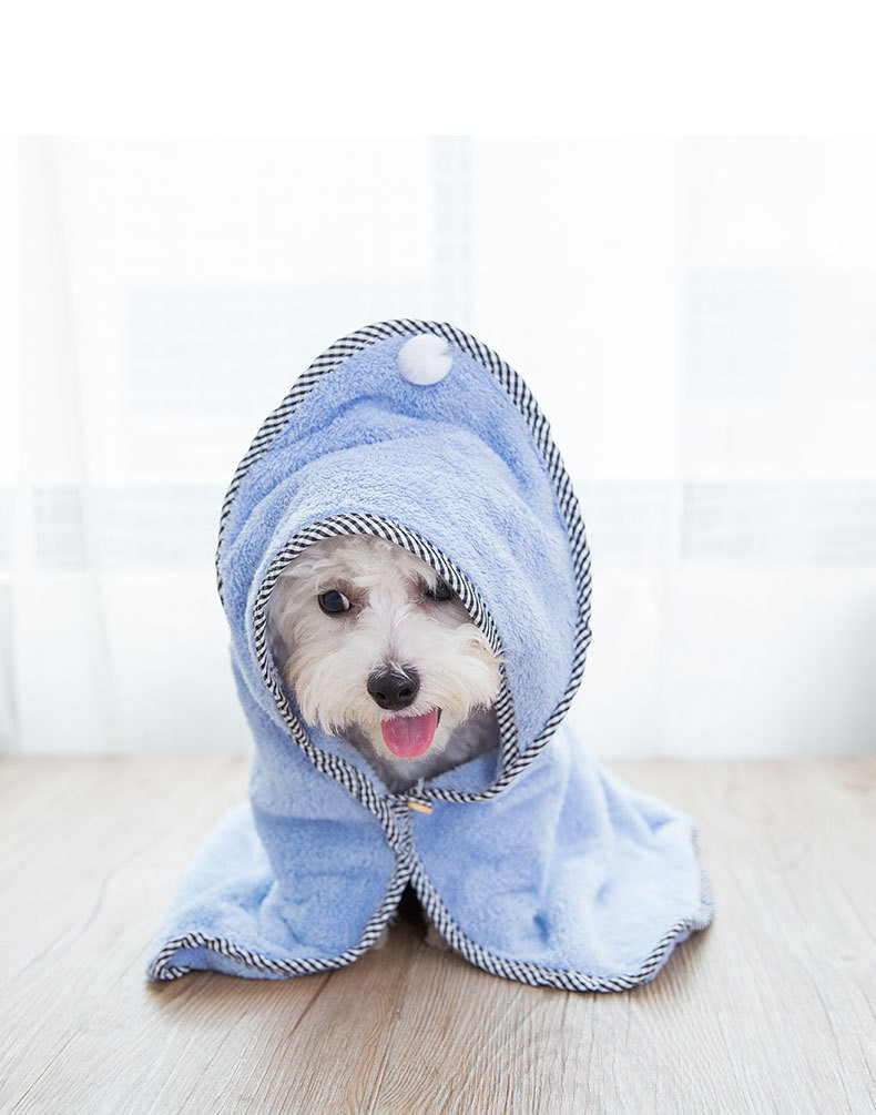 Dog Towel Cat Bath Towel Strong Absorbent Pet Towel Bath Towel Dog And Cat Bathrobe Blanket Dual-Purpose Pet Products