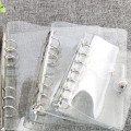 1Pc Transparent Color Plastic Clip File FolderA4/A5/A6/A7 Notebook Loose Leaf Ring Binder Planner Agenda School Office Supplies
