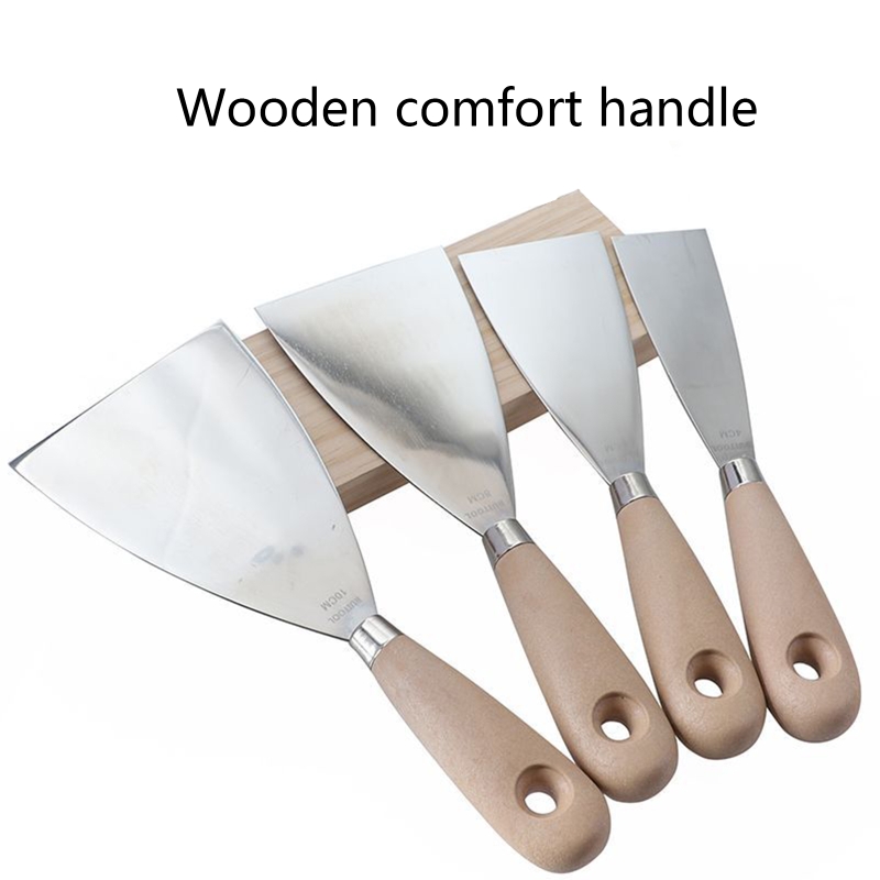 4/6/8/10cm Putty Knife Scraper Blade Shovel Stainless Steel Wooden Handle Wall Paint Plastering Spatula Hand Tool