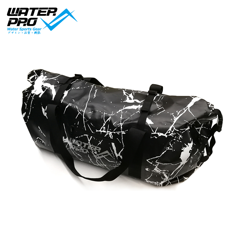 WATERPRO PVC DRY BAG Travel Bag Diving Equipment Bag 80L MARBLE BLACK