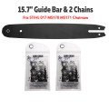 15.7 inch Guide Bar with 2Pcs 3/8 46DL Chains for Stihl 009 010 011 012 017 MS170 MS171 MS180 Chainsaw Accessories
