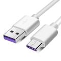 For Huawei Millet Type C Cable 5A Super Data USB Cable Multi-layer Security Purple Line (white)High Current Fast Charging Cable