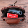 100% Genuine Leather Mobile Cell Phone Case Bag Men Hip Bum Fanny Pack Belt Purse Male Hook Small Messenger Shoulder Waist Bags