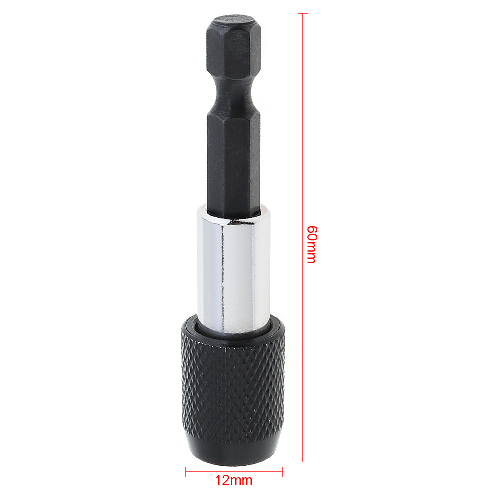 1pcs 6.35mm 1/4 Inch Hex Shank Quick Release Hex Bit Drill Chuck/ Screwdriver Bit Holder Extension Bar for electric drill