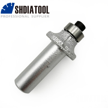 SHDIATOOL No.6 Radius 6mm Vacuum Brazed Diamond Router Bits With 1/2