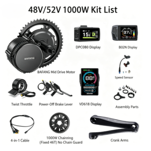 Bafang BBSHD 1000W Mid-Drive Motor Kit 48V/52V - High-Torque E-Bike Conversion Kit for Mountain Bike MTB & DIY Bicycle Upgrades